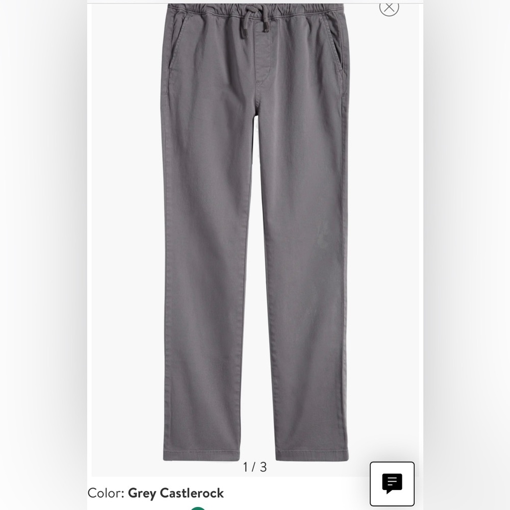 🍀Sale 4/$20 Treasure & Bond slim fit cotton pull-on pants, boys sz M (8-10)